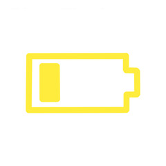 Low Battery Icon / バッテリー残量が少ないことを示すアイコンイラスト	
