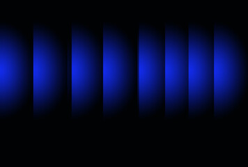 Abstract vertical blue light streaks and bars create a modern and dynamic background with a sense...
