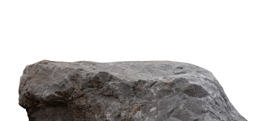 Rock Podium isolated, Stone stand Display product on background,Stones Sea formation located part of the mountain,Group of Cliff Rock with natural rough texture surface with clipping pat © Anchalee