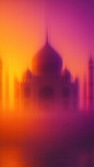 Obraz premium Dreamy Taj Mahal silhouette wallpaper