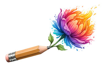 Drawing vibrant floral art with a simple pencil