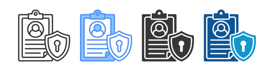 Data Security Icon Set Multiple Style Collection
