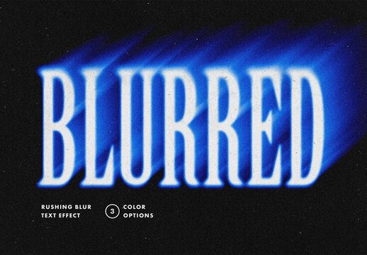 Rushing Blurred Text & Logo Effect Mockup