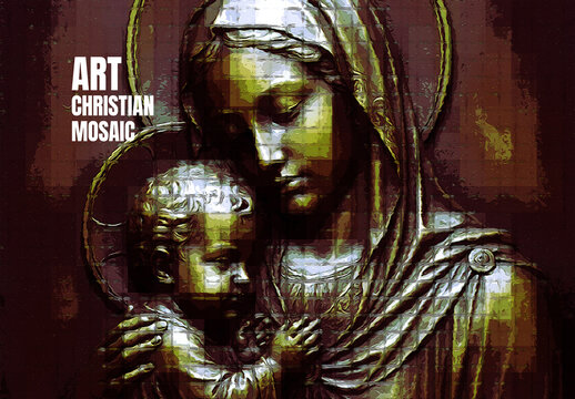 Christian Mosaic Art Photo Effect
