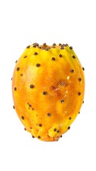 Ripe Prickly Pear Fruit Isolated on White Background.