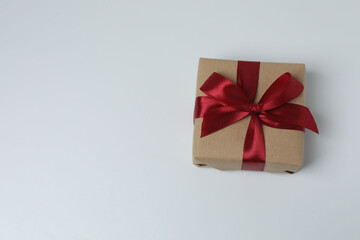 Gift boxes with ribbon, isolated on white background
