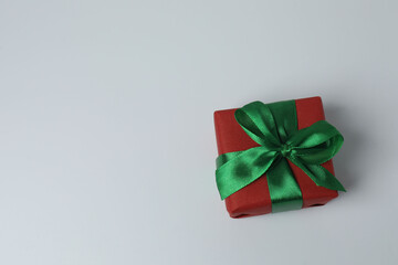 Gift boxes with ribbon, isolated on white background
