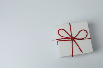 Gift boxes with ribbon, isolated on white background
