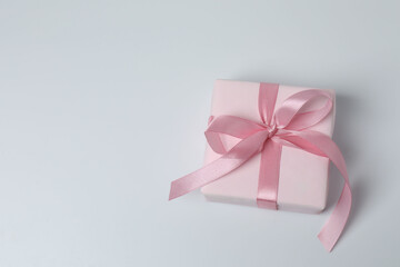 Gift boxes with ribbon, isolated on white background
