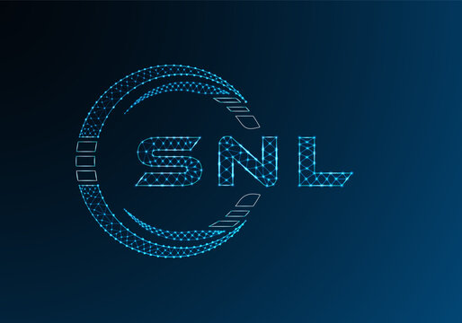 SNL low poly letter logo vector design. SNL lower poly logo design. Low poly logo.