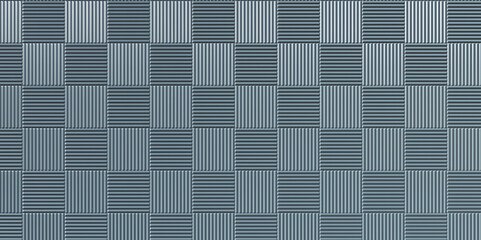 Geometric Checkerboard Pattern of Corrugated Metal Panels image photo
