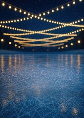 Fototapeta premium Twinkling lights over ice