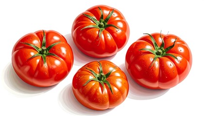 Ripe Tomatoes - Fresh, Red, and Ready for Cooking.