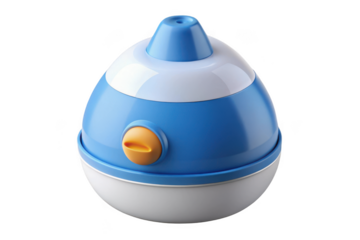 Blue and white humidifier for baby room, air purifier, essential oil diffuser, vaporizer, cool mist, health, wellness isolated on transparent background