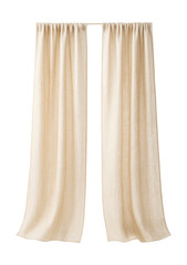 Light beige linen drapes with a natural texture, perfect for a modern cottage living space.