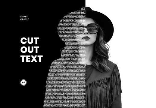 Cut Out Text Photo Effect