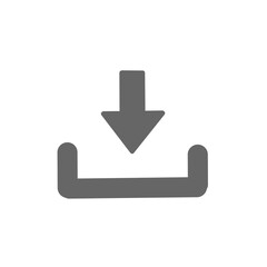 Download icon with arrow for data and file transfer design／データやファイル転送を表す矢印付きダウンロードアイコン