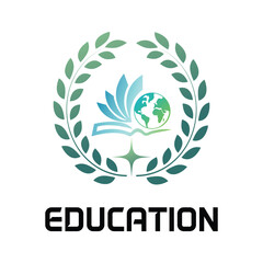 Education logo, education resources, vector design