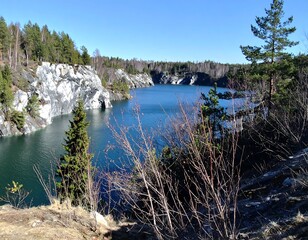 Ruskeala Marble Canyon - A Serene Finnish Landscape.