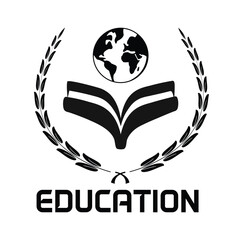 Education logo, education resources, vector design