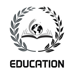 Education logo, education resources, vector design