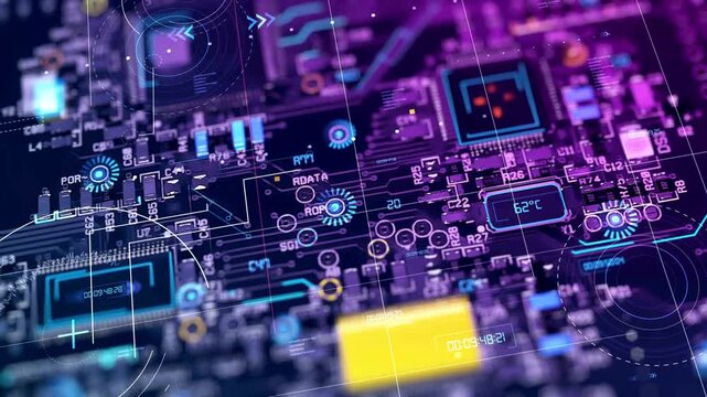 Digital Cyberspace with Particles and Data Network Connections.