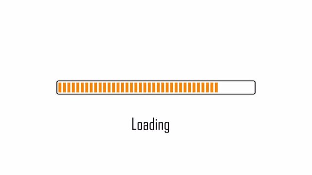 A visual representation of a loading progress bar with the word 'Loading' displayed, indicating a process that is underway and waiting for completion