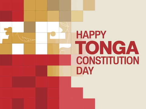 Tonga Constitution Day National Celebration Vector Design - Powered by Adobe