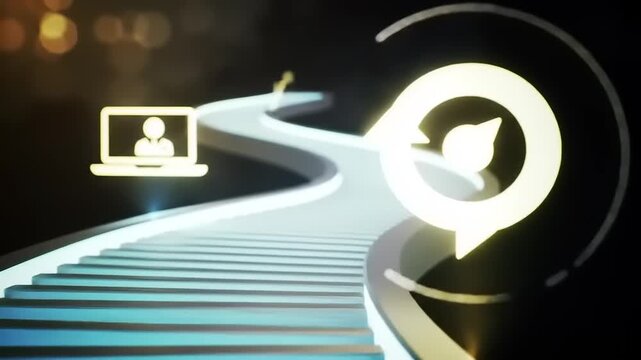 Professional Skill Development Journey: Abstract Visual Metaphor for Career Growth