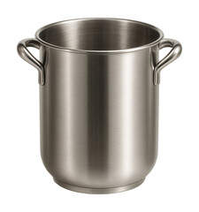 A sleek stainless-steel container with handles, ideal for kitchen utensils on a modern