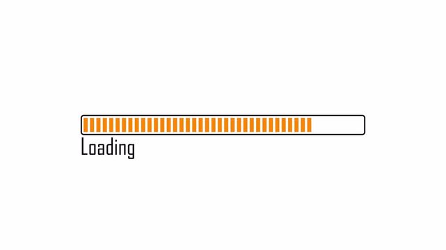 Loading icon animation. Loading bar and percentage. Futuristic 0-100 percent progress loading bar animation. Loading animation. Progress bar, Waiting Spin, Loading concept.