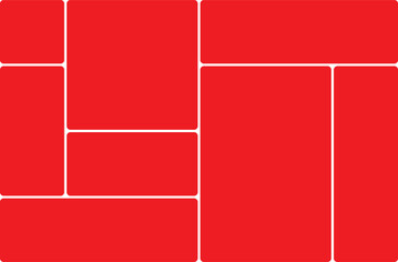 Dynamic Empty Photo Collage Template Layout with Diverse Geometric Frames for Creative Content Presentation