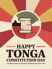 Tonga Constitution Day National Celebration Vector Design