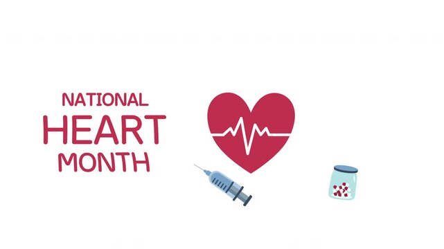 National Heart Month for better heart health animation