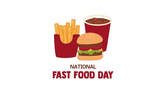 national fast food day motion video, ideal for national fast food day celebration
