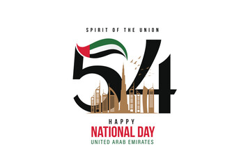 Dubai city on hand 3d concept background. amazing city skyline with luxury skyscrapers at sunrise, United Arab Emirates 54th national day.