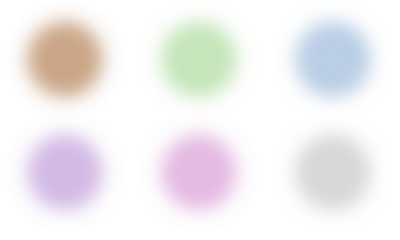 Abstract bokeh lights in six different colors