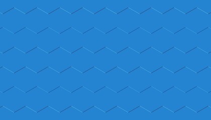 a repeating pattern of blue zigzags with subtle shadows creating a clean and modern aesthetic