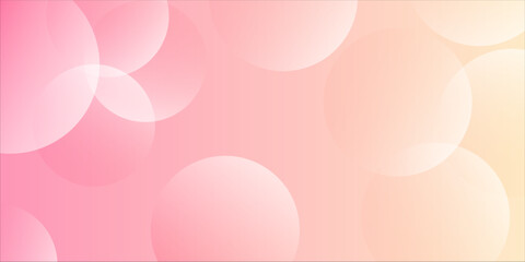 Banner background, pastel colorful, pink and orange gradations, circle abstract background eps10