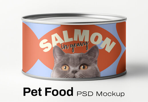 Cat Food Can Mockup Design Psd