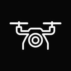 Minimalist Drone Quadcopter Technology Aerial Logo
