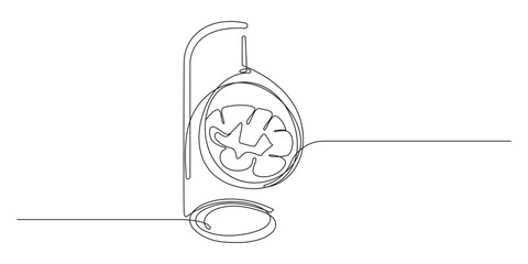 Hanging Swinging Chair continuous single line art vector illustration,