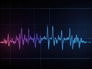 Abstract Digital Audio Waveform: Dynamic Sound Visualization in Gradient Colors - Perfect for Music & Technology Themes