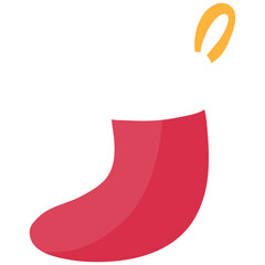 Cup with candy cane christmas hot drink illustration