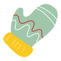 Green holly leaf with red berries christmas design