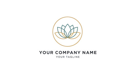 Elegant Lotus Flower Logo Design for Wellness and Spirituality Brands.