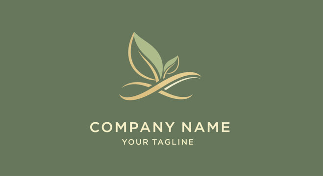 Elegant nature inspired logo design for a sustainable company.