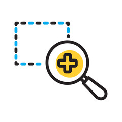 Vector multi color icon for Zoom in