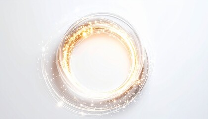 白い背景に浮かぶ炎の輪
