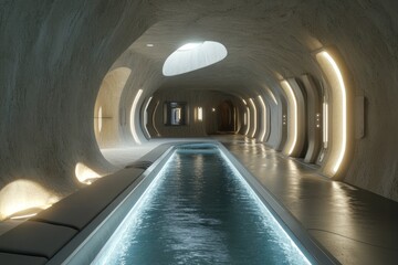 Fototapeta premium Modern tunnel interior architecture